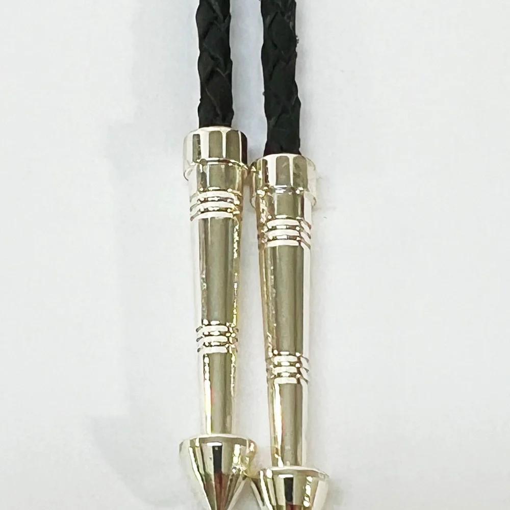 Montana Silversmiths Texas Lone Star Bolo Tie Black Leather 80894128 - Picture 3 of 5